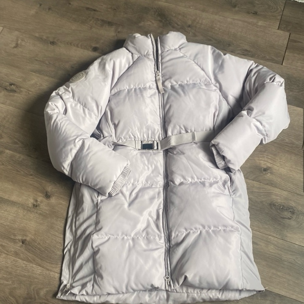 Gray Fabletics Bryce belted winter puffer snow coat M